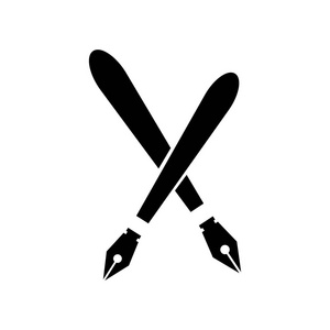 钢笔图标矢量隔离白色背景为您的 web 和移动应用程序设计, 钢笔徽标概念