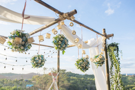 婚礼和花背景和婚礼装饰