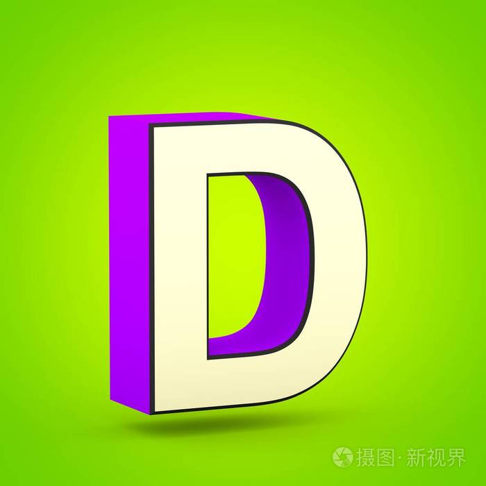 超级英雄字母 d 大写.3d.