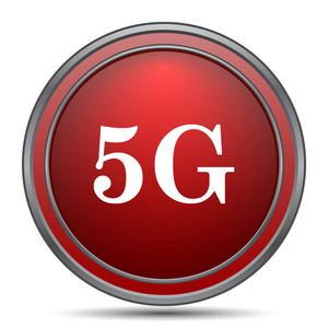 5g 图标。白色背景上的互联网按钮