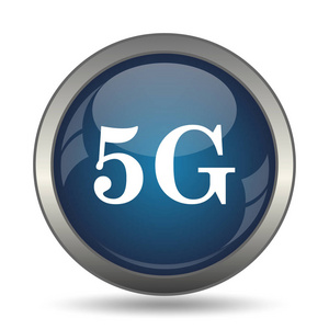 5g 图标。白色背景上的互联网按钮