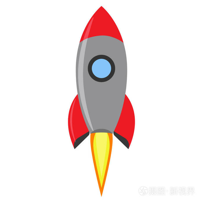 空间飞行创意衣柜矢量。发射标志想法红色太空火箭多宝格设计图图片