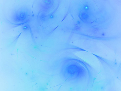蓝色抽象分形背景3d 渲染插图