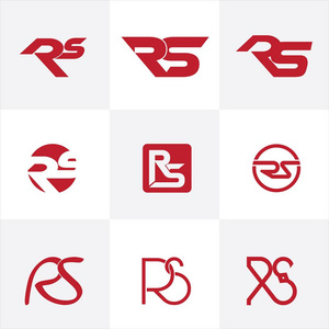 Rs 信公司 logo 设计理念, 易于修改多层插画文件