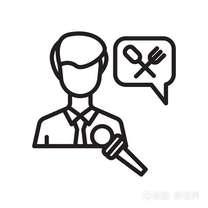 访谈图标矢量符号和符号在白色背景下被隔离, 访问徽标概念