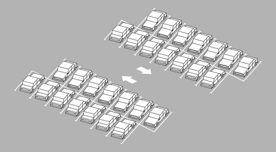停车场满上道黑色和白色颜色的箭头