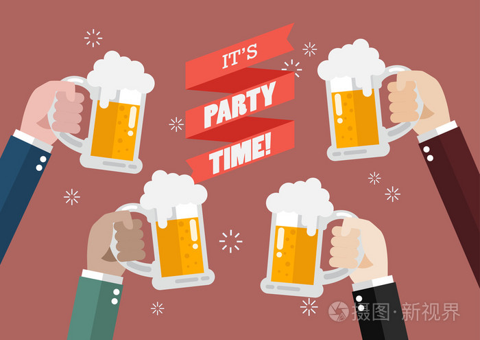 方time.people 啤酒碰杯