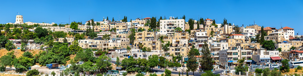 在耶路撒冷阿拉伯社区的视图图片