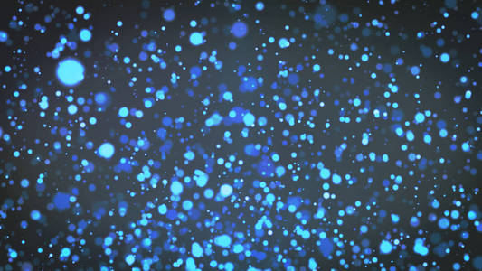 蓝色粒子背景, 尘埃粒子与真正的透镜耀斑。闪光灯。抽象闪光背景, 蓝色散景背景