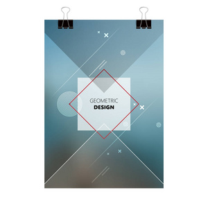 具有图形几何元素的模板。适用于小册子海报封面和横幅。矢量插图