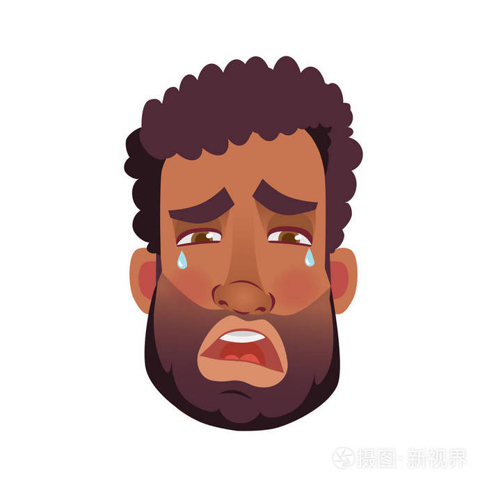 非洲人的面孔媒介例证