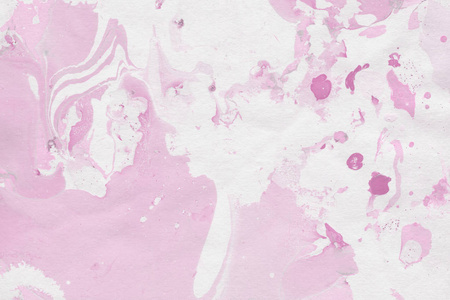 粉红色大理石背景与油漆飞溅纹理