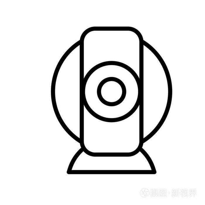 摄像头图标矢量隔离在白色背景, 摄像头标志, l