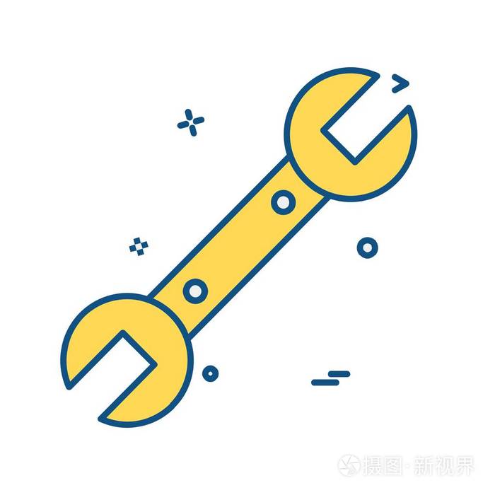 五金工具图标设计 矢量插图