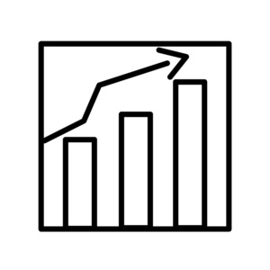 图表图标矢量在白色背景下被隔离, 图示符号