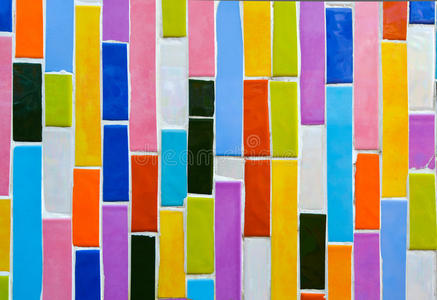 彩色玻璃马赛克艺术，抽象的墙面背景。