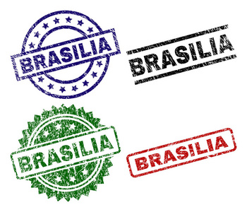 刮纹的巴西利亚印章邮票
