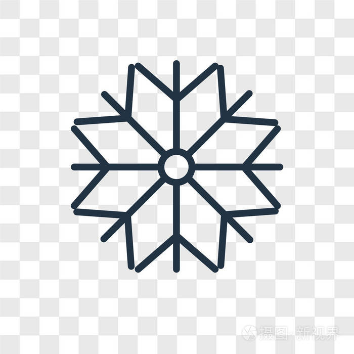 雪向量图标隔离在透明背景下 雪标志概念