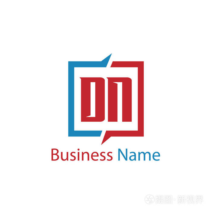 首字母 dm 徽标模板设计