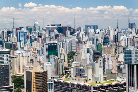 巴西圣保罗市，巴西的鸟瞰图