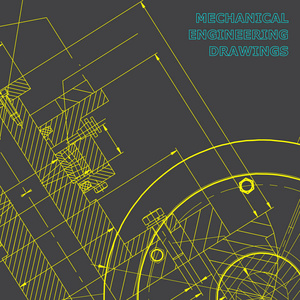 工程学科的背景。技术说明。机械工程。技术设计。仪器制造。盖上, 横幅, 传单。灰色