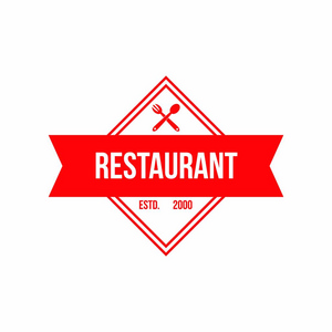 餐厅标志复古图标矢量符号插画标志孤立的现代概念