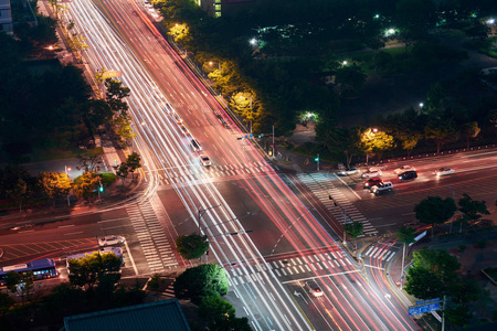 政府复杂站十字路口夜景, 大田, 在韩国