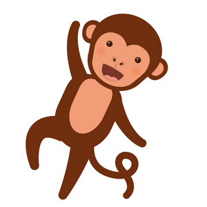 有趣的猴子字符分离图标设计图片