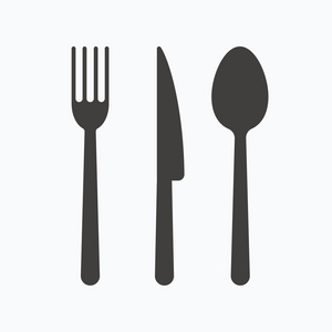 刀叉 汤匙的图标。餐具的标志