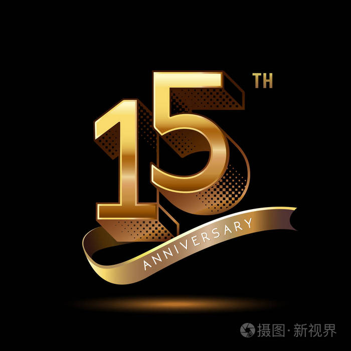 15年黄金周年纪念标志, 装饰背景