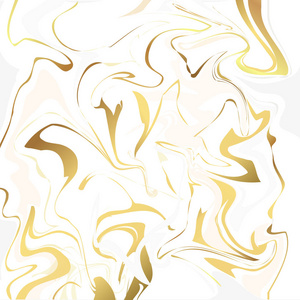 大理石与金色纹理背景矢量插图。模式