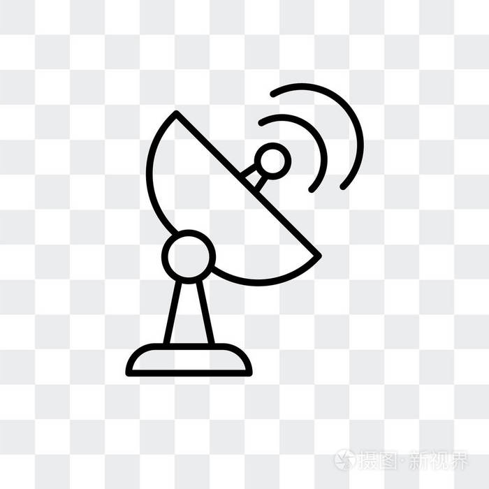 雷达矢量图标在透明背景下隔离, 雷达标志设计