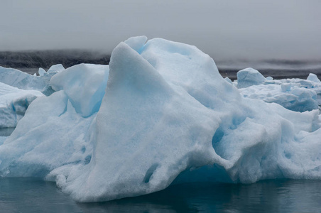 格陵兰 Narsusuaq 峡湾的蓝色冰山