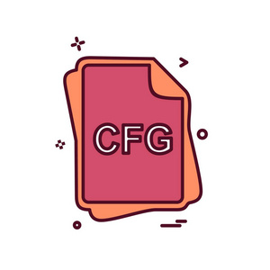 Cfg 文件类型图标设计向量
