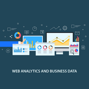 网页分析业务数据彩色横幅