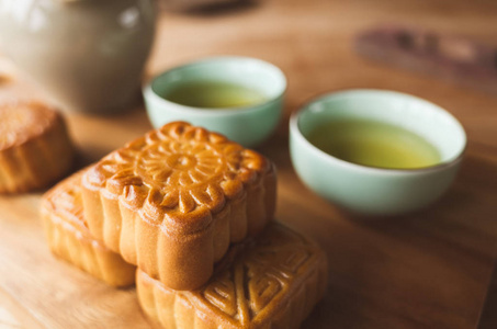 中国中秋月饼茶食品