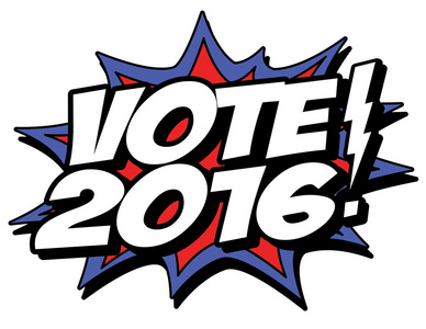 投票与溅 2016年徽标