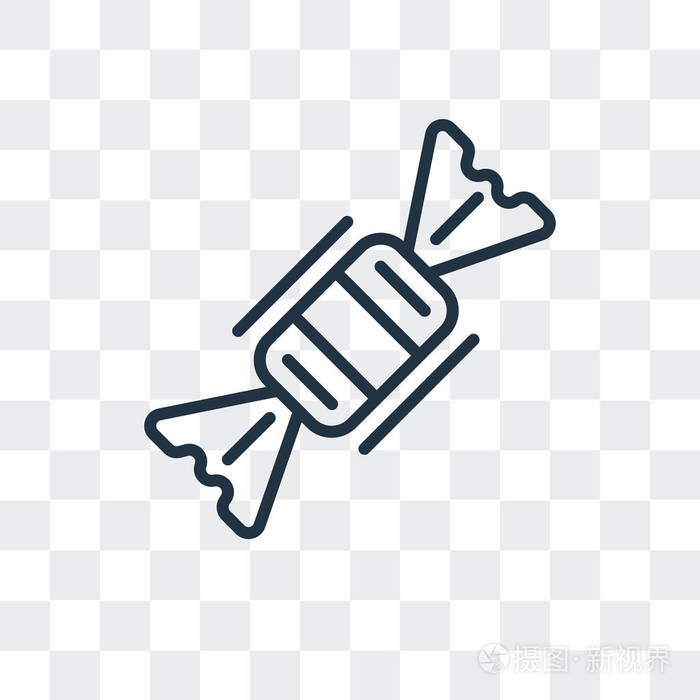 糖果矢量图标隔离在透明的背景, 糖果标志设计