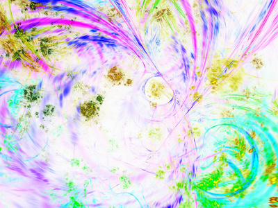 彩虹抽象分形背景3d 渲染插图