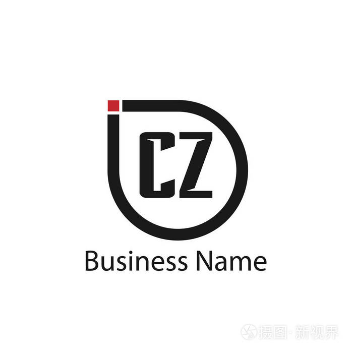 初始字母cz徽标模板设计