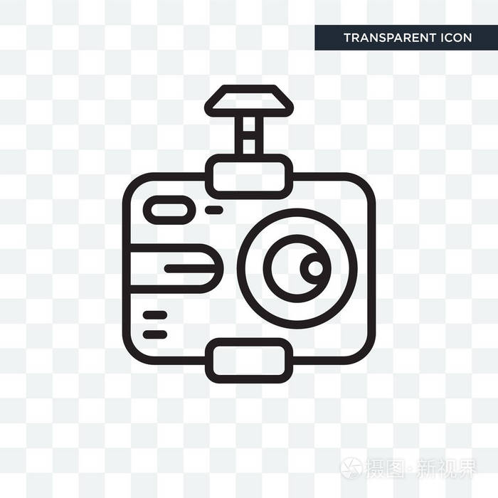 相机矢量图标隔离在透明背景, 相机标志设计