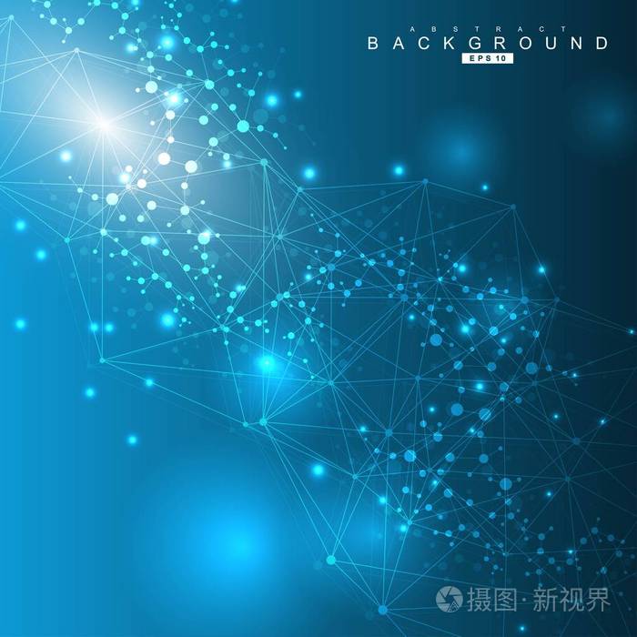 大数据可视化背景.现代未来主义虚拟抽象背景.