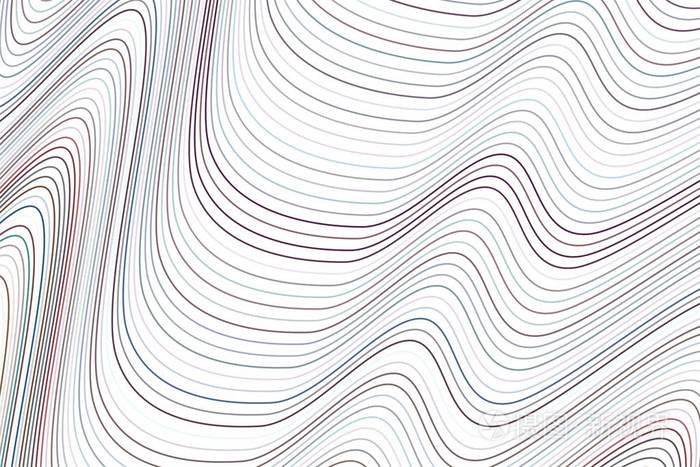 插画 线条形状,曲线波形,抽象几何背景图案.矢量插图图形.eps