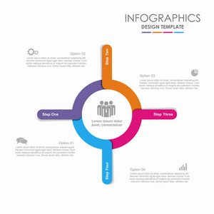 信息图表设计模板与地方为您的文本。矢量图