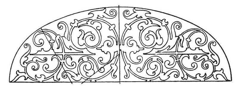文艺复兴时期的椭圆形板通常被发现作为书籍封面的设计, 老式的线条画或雕刻插图