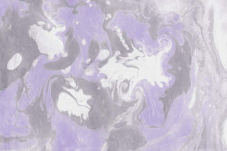 紫色大理石背景与油漆飞溅纹理