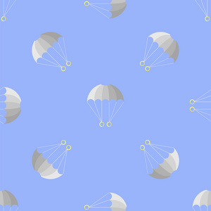 降落伞无缝模式在蔚蓝的天空图片