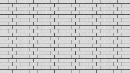 白色砖墙纹理。矢量插图。砖墙背景