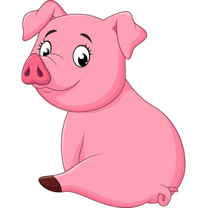 卡通可爱的猪