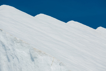 白雪的高峰对着天空